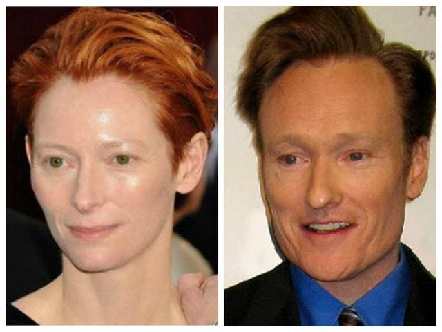 Here’s hoping Tilda Swinton (left) and Conan O’Brien don’t kill us for this, but the resemblance here is uncanny. With red hair, the ‘White Witch’ looks so much like our comedian. (HT PHOTO)
