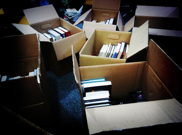 The Brunch Book Challenge cartons being boxed up (PHOTO: Satarupa Paul) The Brunch Book Challenge cartons being boxed up (PHOTO: Satarupa Paul)