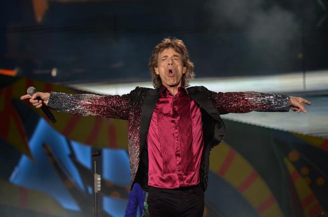 Mick Jagger poses during the finale encore. (AFP Photo) Mick Jagger poses during the finale encore. (AFP Photo)