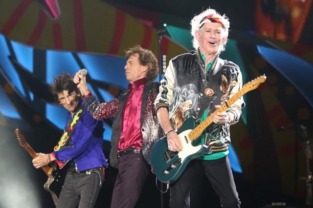 Keith Richards (R), Mick Jagger (C) and Ronnie Wood (L) in the middle of their Havana set. (REUTERS) Keith Richards (R), Mick Jagger (C) and Ronnie Wood (L) in the middle of their Havana set. (REUTERS)