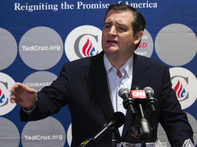 Republican presidential candidate Ted Cruz speaks to the media on a campaign stop on Friday. (AP) Republican presidential candidate Ted Cruz speaks to the media on a campaign stop on Friday. (AP)