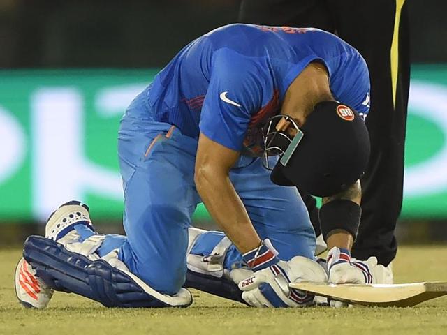 With his 51-ball 82, Kohli almost single-handedly took India into the semifinals. (AFP) 
