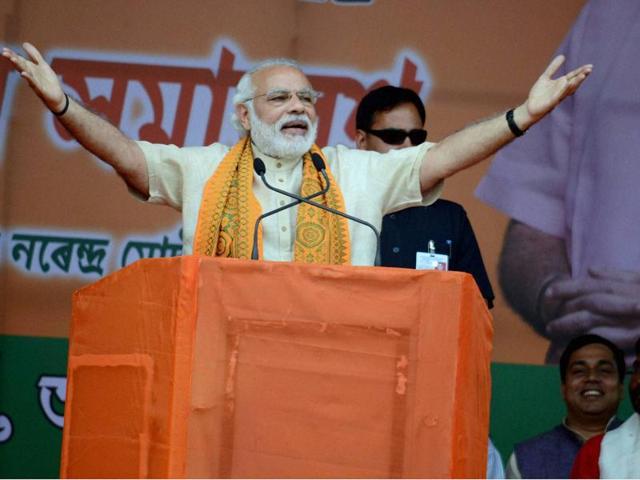 Narendra Modi offered a three-point agenda: development, fast development and widespread development. (PTI Photo) Narendra Modi offered a three-point agenda: development, fast development and widespread development. (PTI Photo)