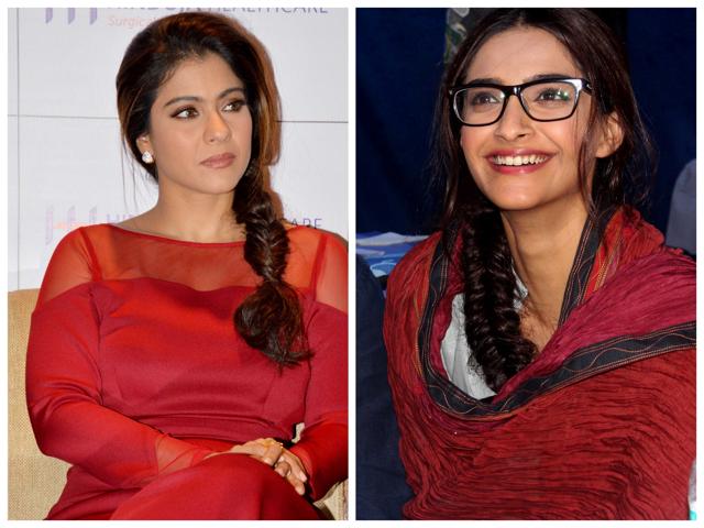 Kajol and Sonam Kapoor rock fishtail side braid (Photos: Yogen Shah) Kajol and Sonam Kapoor rock fishtail side braid (Photos: Yogen Shah)