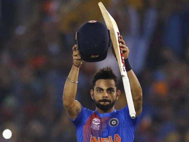 Virat Kohli plays a shot. (REUTERS)