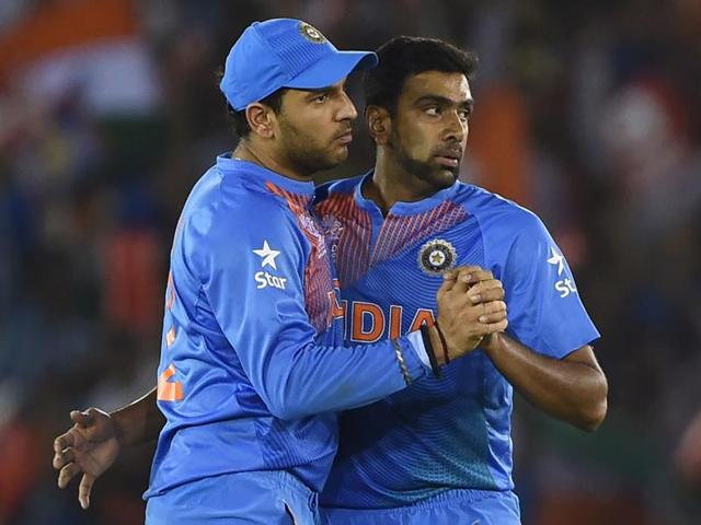 Although he took a wicket against Australia and became the first Indian to take 50 T20I scalps, Ravichandran Ashwin was utilised by Dhoni for just two overs, conceding an expensive 31 runs.(AFP) Although he took a wicket against Australia and became the first Indian to take 50 T20I scalps, Ravichandran Ashwin was utilised by Dhoni for just two overs, conceding an expensive 31 runs.(AFP)