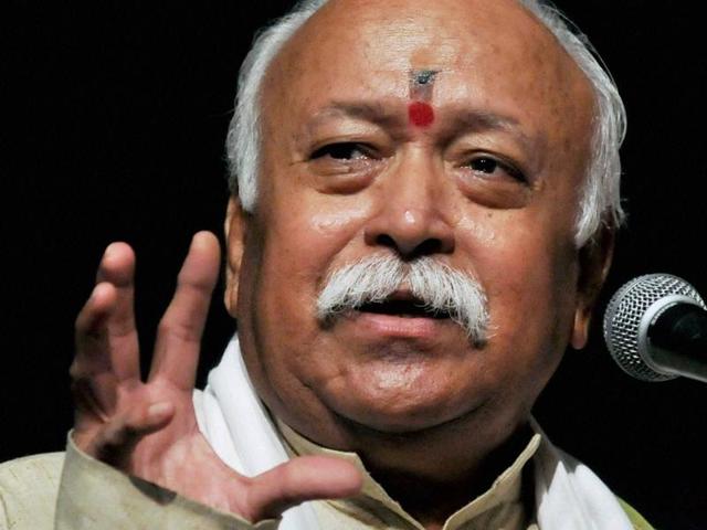 RSS chief Mohan Bhagwat earlier expressed the wish to make the whole world chant ‘Bharat Mata ki Jai’.(File Photo/HT) RSS chief Mohan Bhagwat earlier expressed the wish to make the whole world chant ‘Bharat Mata ki Jai’.(File Photo/HT)
