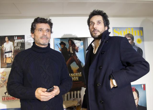French director Pascal Elbe (L) and French actor Vincent Elbaz (R) attend a promotion for their movie "Je Compte sur Vous" in Paris, France. (AP Photo) French director Pascal Elbe (L) and French actor Vincent Elbaz (R) attend a promotion for their movie "Je Compte sur Vous" in Paris, France. (AP Photo)