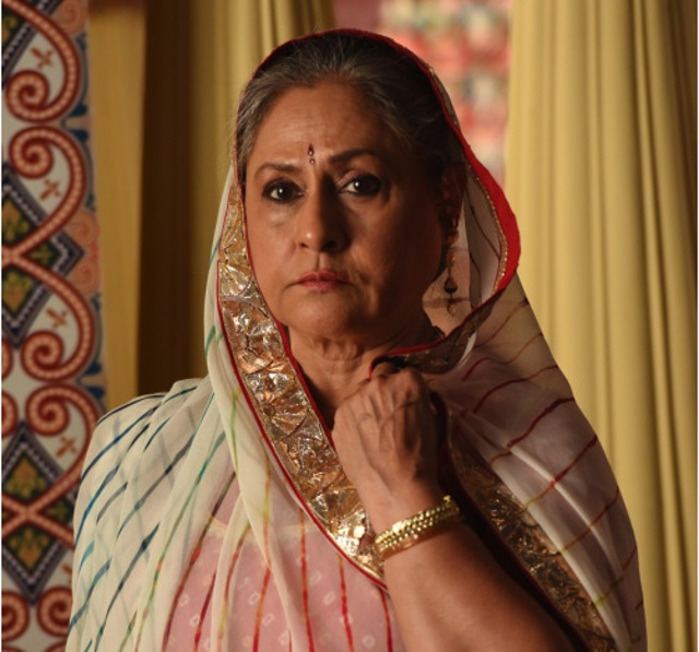 Jaya Bachchan all dressed up for the shoot. (Amitabh Bachchan’s blog) 