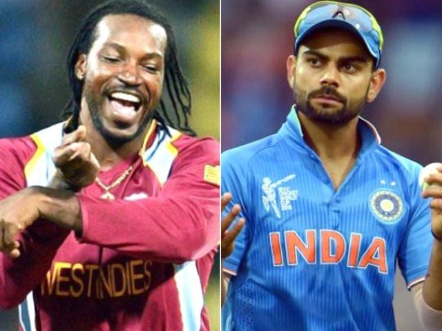 Chris Gayle said on Tuesday that he hopes star Indian batsman Virat Kohli will fail to score runs during the WT20 semifinal match. (AFP Photo) Chris Gayle said on Tuesday that he hopes star Indian batsman Virat Kohli will fail to score runs during the WT20 semifinal match. (AFP Photo)