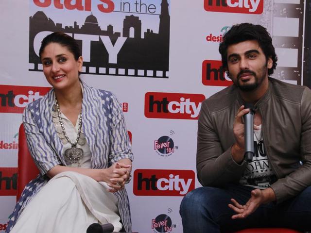 “Kareena Kapoor is a very happy person. She always has a smile on her face,” Arjun told the fans.  (Shivam Saxena/HT PHotos) 