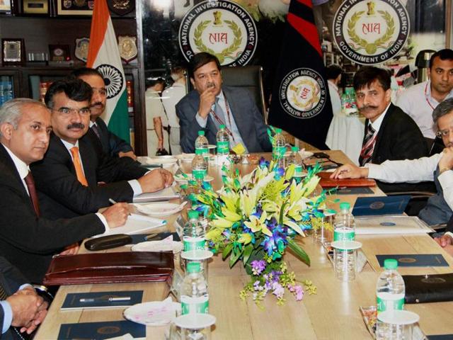 \Members of the Pakistan's Joint Investigation Team formed to probe into the Pathankot airbase attack, in a meeting with the officials at the National Investigation Agency (NIA) headquarters in New Delhi(PTI) \Members of the Pakistan's Joint Investigation Team formed to probe into the Pathankot airbase attack, in a meeting with the officials at the National Investigation Agency (NIA) headquarters in New Delhi(PTI)