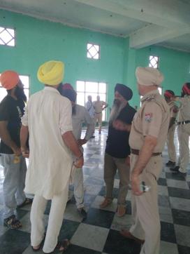 Police officials investigating the alleged incident. (Jatinder Kohli/HT Photo)