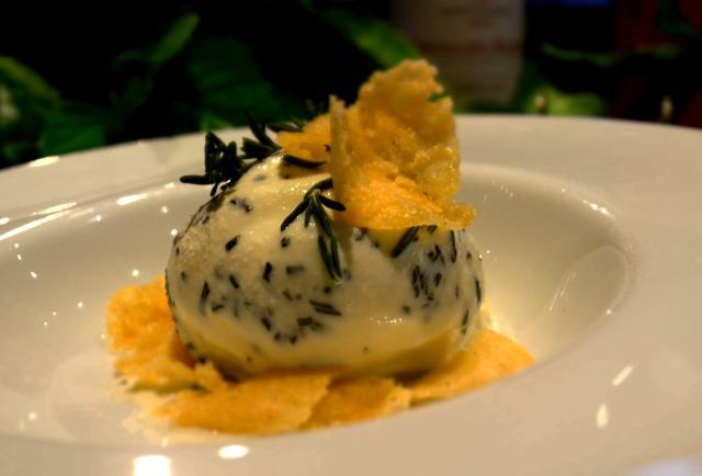 Rosemary and parmesan ice cream.