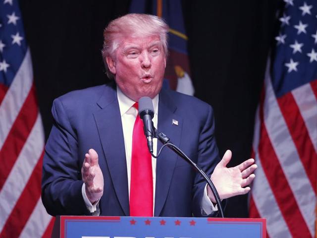 Republican presidential candidate Donald Trump speaks at a campaign rally at the Infinity Event Center on March 18, 2016 in Salt Lake City, Utah. (AFP file) Republican presidential candidate Donald Trump speaks at a campaign rally at the Infinity Event Center on March 18, 2016 in Salt Lake City, Utah. (AFP file)