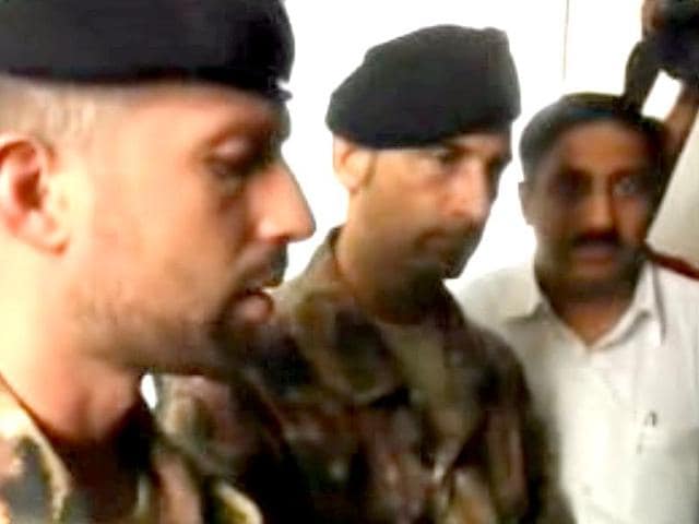 Italian marines Massimiliano Latorre and Salvatore Girone, accused of killing two Indian fishermen. (File Photo) Italian marines Massimiliano Latorre and Salvatore Girone, accused of killing two Indian fishermen. (File Photo)