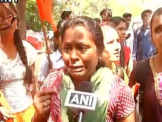 Several angry students and parents staged a protest on Thursday over the repeated leak of 12th standard question paper and demanded the resignation of Education Minister K. Ratnakar. Several angry students and parents staged a protest on Thursday over the repeated leak of 12th standard question paper and demanded the resignation of Education Minister K. Ratnakar.