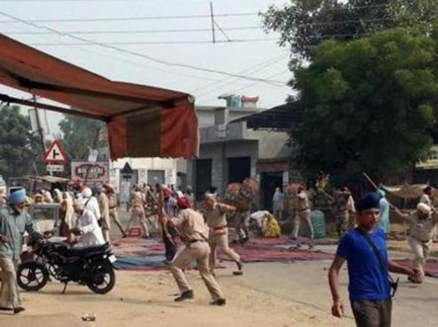 Two youths had died in the Behbal Kalan police firing during an anti-sacrilege protest in October last year. (HT Photo) Two youths had died in the Behbal Kalan police firing during an anti-sacrilege protest in October last year. (HT Photo)