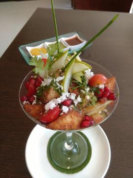 The fried idli chaat gets a tanginess from the kacchi kairi giving the otherwise mild idli a new dimension. The fried idli chaat gets a tanginess from the kacchi kairi giving the otherwise mild idli a new dimension.