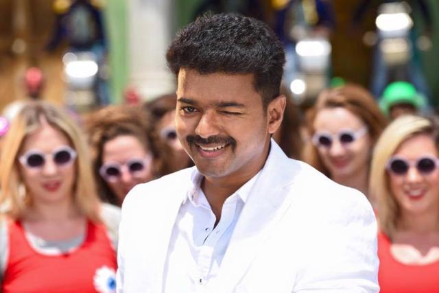 Theri stars Vijay, Samantha Ruth Prabhu and Amy Jackson. (TheriMovie/Facebook) Theri stars Vijay, Samantha Ruth Prabhu and Amy Jackson. (TheriMovie/Facebook)