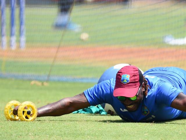Gayle described Kohli, who is the top run-scorer left in the tournament with 184, as a “world beater”. (Kunal Patil/HT photo) Gayle described Kohli, who is the top run-scorer left in the tournament with 184, as a “world beater”. (Kunal Patil/HT photo)