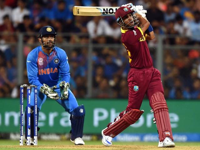 West Indies Lendl Simmons plays a shot during ICC Twenty20 2016 Cricket World Cup. (Kunal Patil/HT Photo) West Indies Lendl Simmons plays a shot during ICC Twenty20 2016 Cricket World Cup. (Kunal Patil/HT Photo)