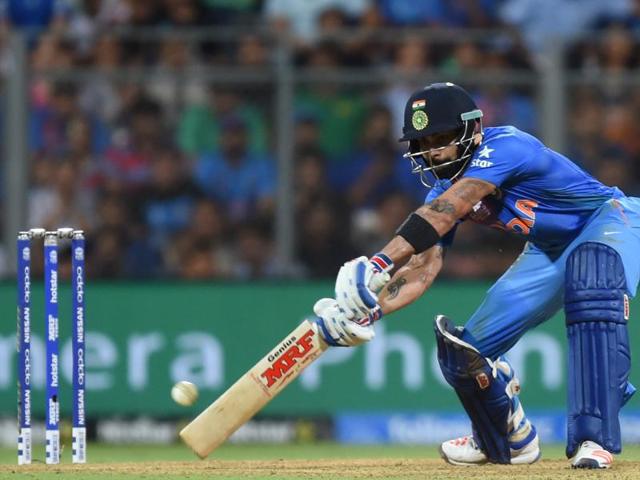 Virat Kohli plays a shot during ICC T-20 2016 Cricket World Cup. (Kunal Patil/HT Photo) Virat Kohli plays a shot during ICC T-20 2016 Cricket World Cup. (Kunal Patil/HT Photo)