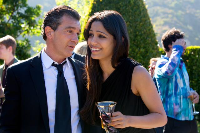 This image released by Broad Green Pictures shows Antonio Banderas, left, and Freida Pinto in a scene from, Knight of Cups. (AP) This image released by Broad Green Pictures shows Antonio Banderas, left, and Freida Pinto in a scene from, Knight of Cups. (AP)
