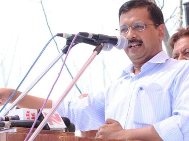 Security was stepped up after police received a man threatened to “blow up” Delhi chief minister Arvind Kejriwal.(Bharat Bhushan/HT File Photo)