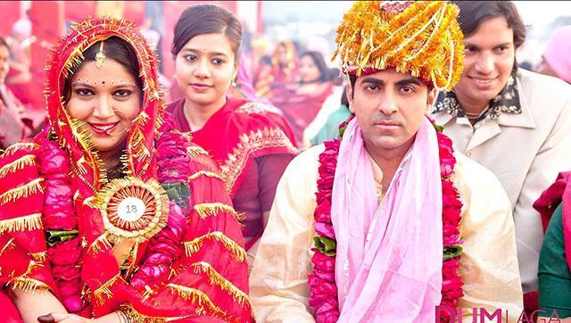 Bhumi, Ayuhsmann in a still from Dum Laga Ke Haisha. (HT Photo) Bhumi, Ayuhsmann in a still from Dum Laga Ke Haisha. (HT Photo)