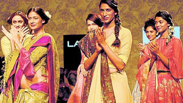 Models display designer Gaurang’s collection at the Lakme Fashion Week Summer Resort 2016 fashion show in Mumbai on Thursday. (PTI) Models display designer Gaurang’s collection at the Lakme Fashion Week Summer Resort 2016 fashion show in Mumbai on Thursday. (PTI)