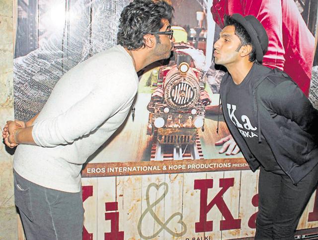 Arjun Kapoor and Ranveer Singh promoted Ki & Ka in Mumbai. (Photo: Yogen Shah)