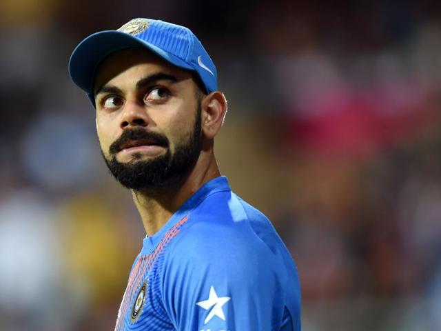 As if his 47-ball 89 wasn’t enough, Virat Kohli also chipped in with the ball, taking a wicket to break the 97-run partnership between Lendl Simmons and Johnson Charles.(AFP)