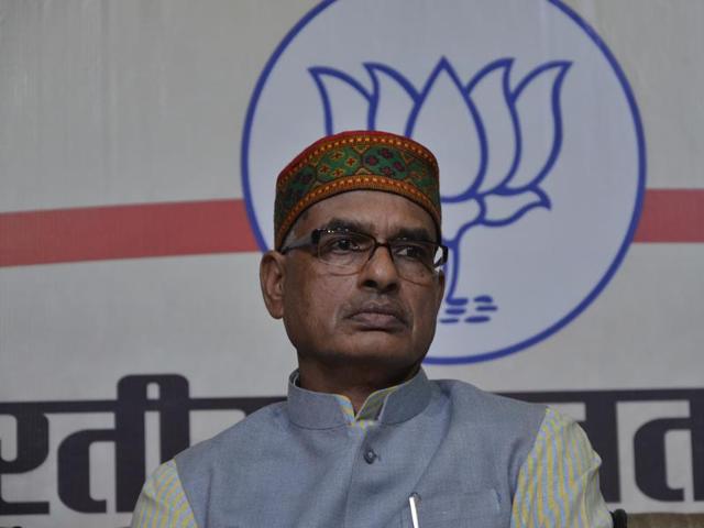 Chouhan made the announcement of this first of its kind ministry in the country during the BJP’s executive meet in Bhopal on Thursday.(Mujeeb Faruqui/ HT photo)