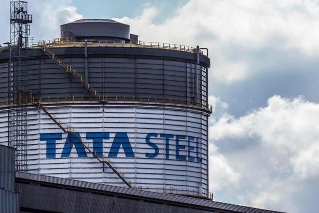 A picture shows Tata Steel's steel plant in Scunthorpe, north east England. (AFP Photo)