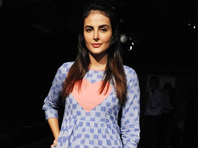 Actor Mandana Karimi on the first day of the fashion week. (AFP) Actor Mandana Karimi on the first day of the fashion week. (AFP)