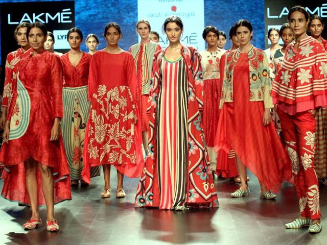 The Summer-Resort edition of Lakme Fashion Week is a five day affair being organised from  March 30 to April 3   in Mumbai. High on glamour, colour and creativity, we bring you the best of the fashion fiesta so far. (PTI) 