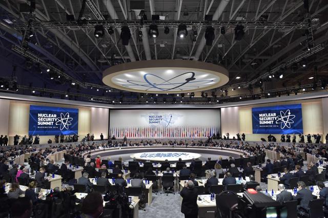 The opening plenary of the Nuclear Security Summit at the Walter E Washington Convention Centre on Friday in Washington, DC. (AFP) The opening plenary of the Nuclear Security Summit at the Walter E Washington Convention Centre on Friday in Washington, DC. (AFP)