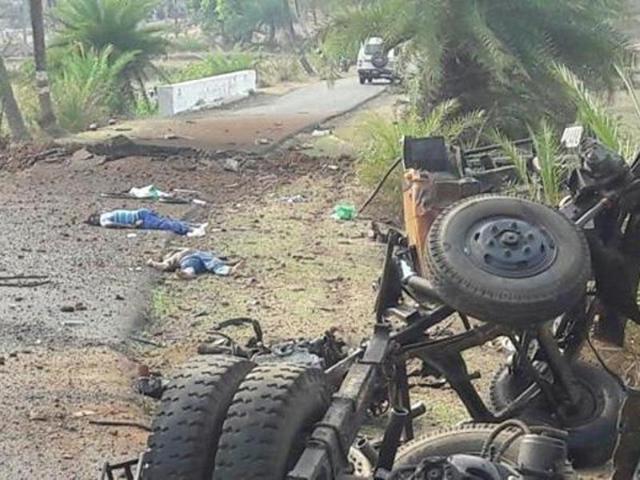 The CRPF personnel were not carrying weapons when they left their battalion headquarter in Nareli. They were travelling in a civilian vehicle wearing plain clothes. (S Karimuddin/ HT Photo) The CRPF personnel were not carrying weapons when they left their battalion headquarter in Nareli. They were travelling in a civilian vehicle wearing plain clothes. (S Karimuddin/ HT Photo)