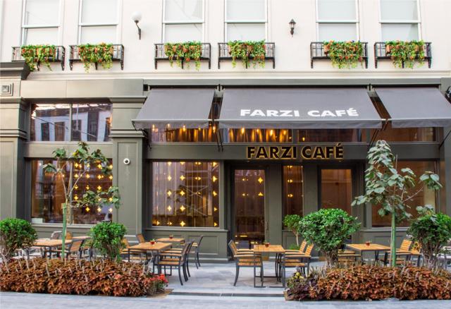 The exteriors of the Farzi Cafe in Dubai. The exteriors of the Farzi Cafe in Dubai.