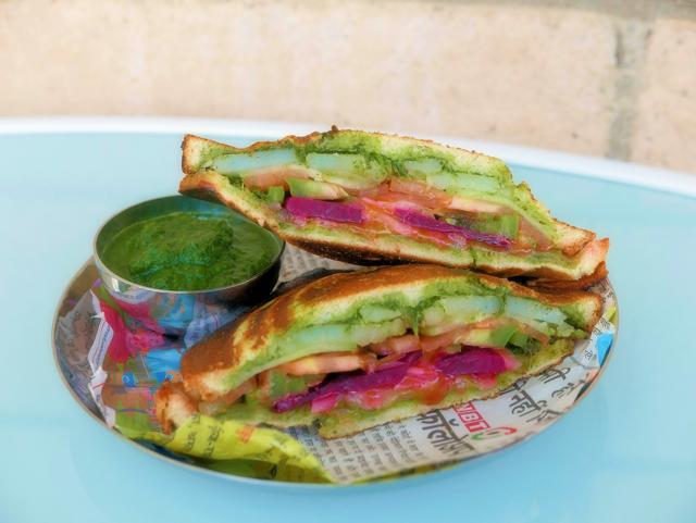 The Bombay Rasta sandwich served at the Imli pop-up in Los Angeles. The Bombay Rasta sandwich served at the Imli pop-up in Los Angeles.