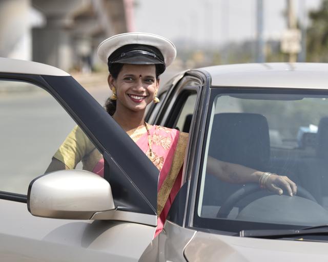 Sanjeevani Chavan didn’t think twice when the opportunity of a respectable job, that of a taxi driver, came to her. (Kunal Patil/ Hindustan Times)