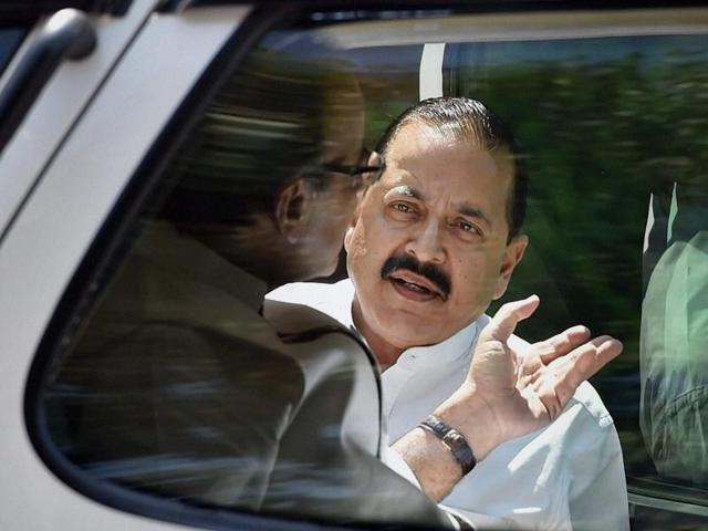 Congress sought “expulsion” of Jitendra Singh over reports alleging that an absconding murder accused was present at his residence last month. (PTI Photo) Congress sought “expulsion” of Jitendra Singh over reports alleging that an absconding murder accused was present at his residence last month. (PTI Photo)