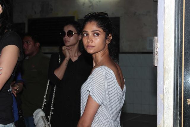 Actor Ratan Rajput at the crematorium. (Pramod Thakur/HT) Actor Ratan Rajput at the crematorium. (Pramod Thakur/HT)