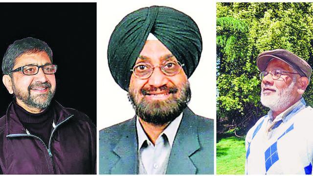 (From left) Ishwar Dayal Gaur; Surinder Singh; and Raj Kumar Hans (HT Photos) (From left) Ishwar Dayal Gaur; Surinder Singh; and Raj Kumar Hans (HT Photos)