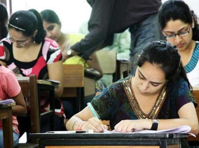 For most students appearing at the Chandigarh centre - Moti Ram Arya Senior Secondary School, Sector 27 - the exam was a relatively easy barring the physics section which they called “tough” and slightly lengthy. (HT Photo) For most students appearing at the Chandigarh centre - Moti Ram Arya Senior Secondary School, Sector 27 - the exam was a relatively easy barring the physics section which they called “tough” and slightly lengthy. (HT Photo)