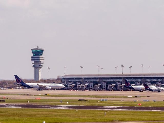 Three Brussels Airlines planes stand at departure gates at Brussels Airport, in Zaventem, Belgium, Sunday. (AP Photo) Three Brussels Airlines planes stand at departure gates at Brussels Airport, in Zaventem, Belgium, Sunday. (AP Photo)