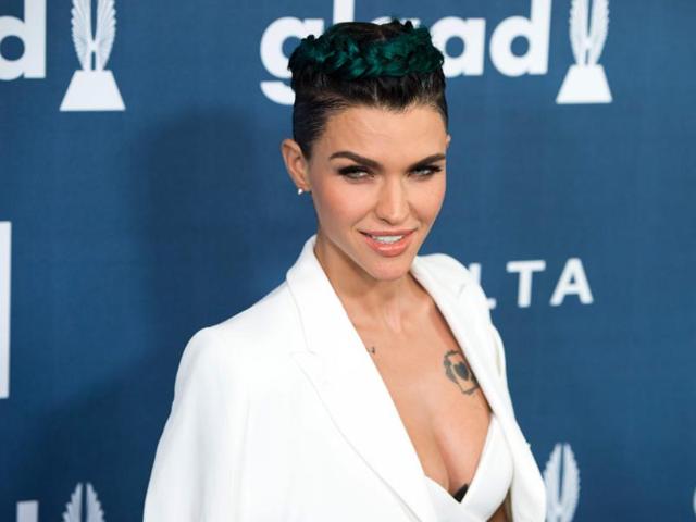 Model/recording artist Ruby Rose attends the awards. (AFP)