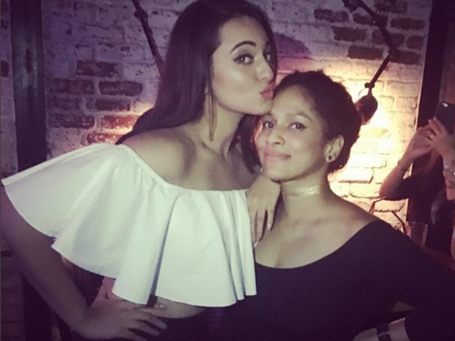 It is time for some post-fashion show pouting for Sonakshi Sinha and designer Masaba Gupta. (Instagram)