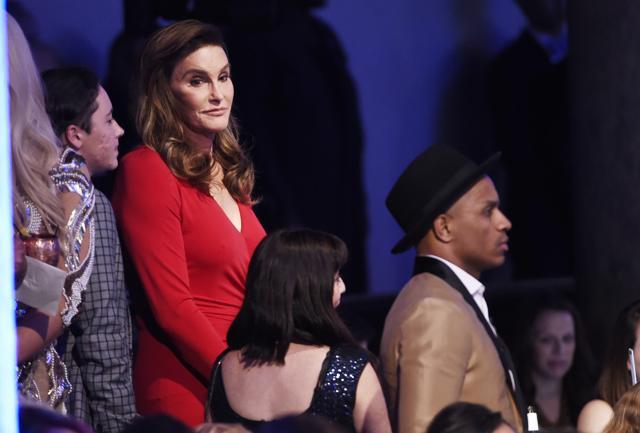 Caitlyn Jenner, left, looks on from the audience during the 27th Annual GLAAD Media Awards at the Beverly Hilton on Saturday. (Chris Pizzello/Invision/AP)
